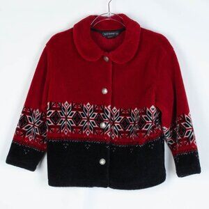 Black Diamond Fleece Snowflake Jacket Size Medium‎